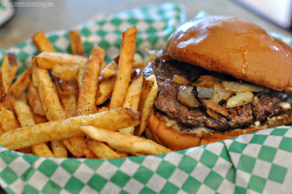 Bleu Cheese Burger at The Nook ~ St Paul, MN (by Kristi Sauer)