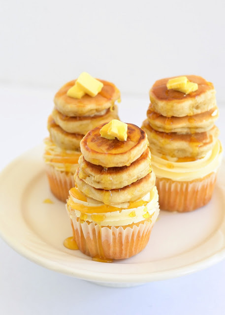 Maple Pecan Cupcakes with Buttermilk Pancakes