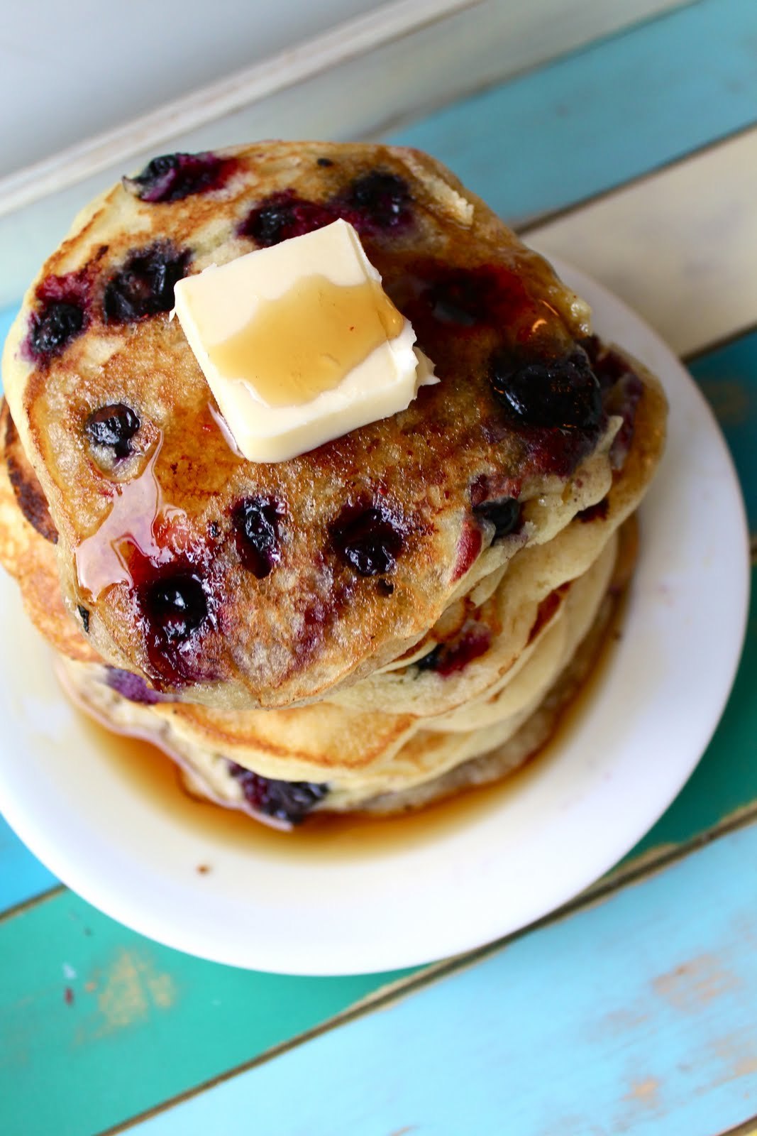 Recipe: Sour Cream Blueberry Pancakes