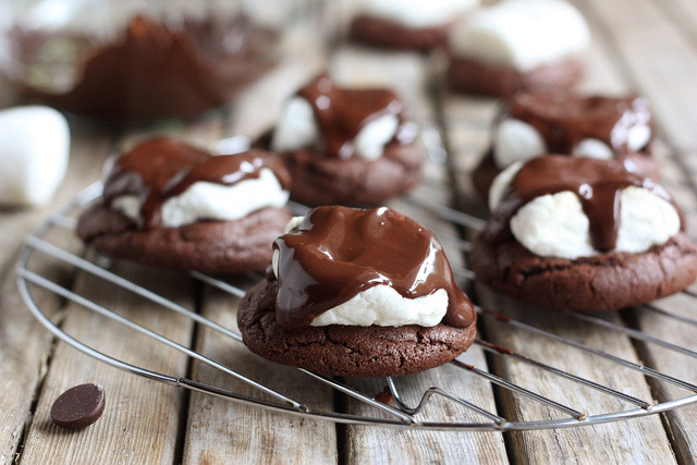 chocolate covered chocolate marshmallow cookies