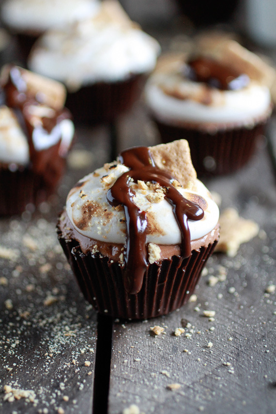 Recipe: S'more Milk Chocolate Mousse Filled Chocolate Cups with Marshmallow Frosting