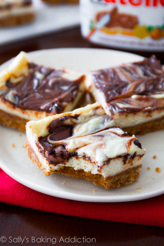 Recipe: Nutella Swirl Cheesecake Bars