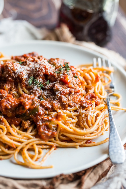 Spaghetti with Slow Cooker Meat Sauce