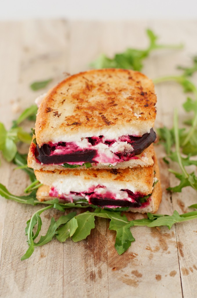 Beet, Arugula & Goat Cheese Grilled Cheese