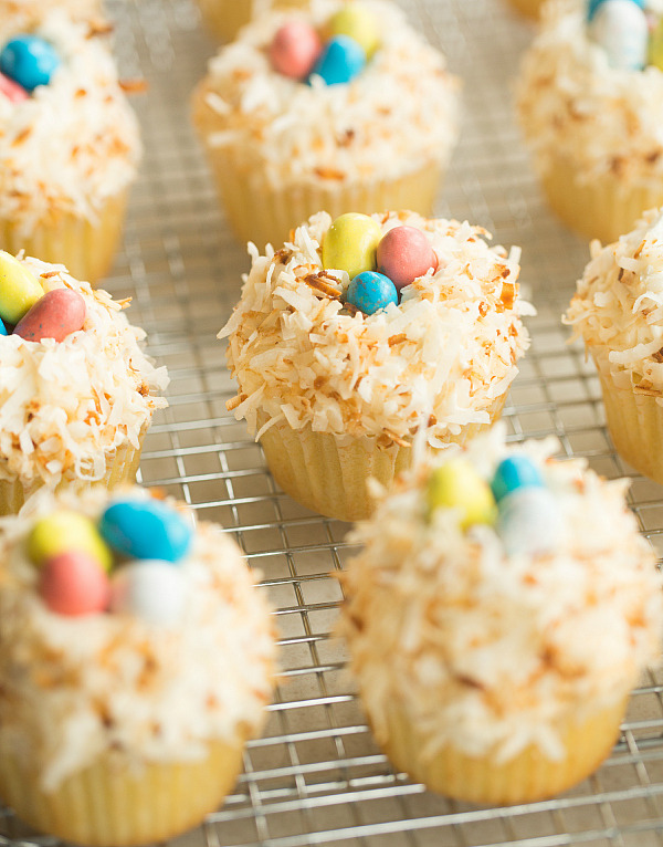 Coconut Cupcakes with Toasted Coconut Frosting