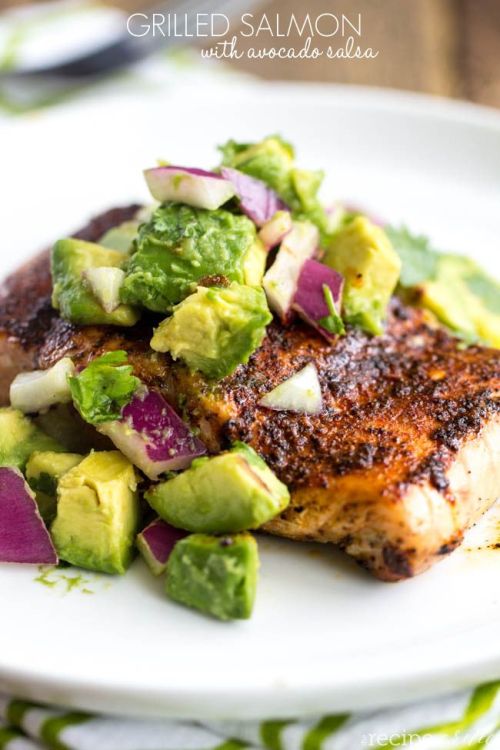 Grilled Salmon with Avocado Salsa recipe